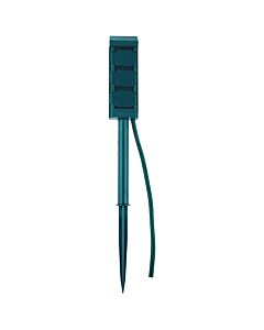 Outdoor Mini Power Stake – Grounded 3 Outlet – Green