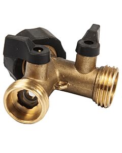 Brass Hose Y Control Valve with Shut-Off Levers