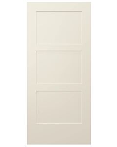 28" Birkdale 3-Panel Smooth Interior Door Slab – Primed White