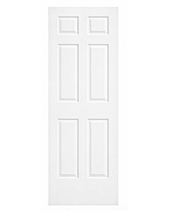28" Colonial 6-Panel Textured Interior Door Slab – Primed White