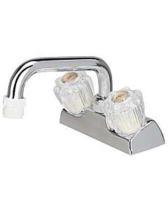 Laundry Faucet 2 Handle Non Metal Chrome Plated Finish