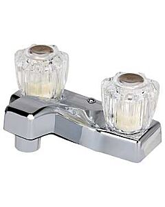 Bathroom Faucet 2 Handle Non Metal Chrome Plated Finish