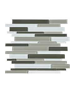 Mineral Blend Random Strip Glass Mosaic – Element Glass Collection