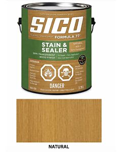 SICO Formula 77 Semi-Transparent Stain & Sealer – Natural – 3.78 L