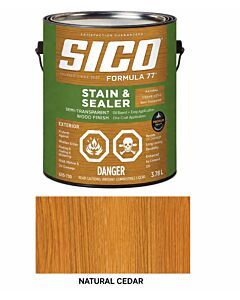 SICO Formula 77 Semi-Transparent Stain & Sealer – Natural Cedar – 3.78 L