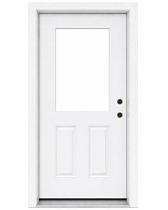 MDW 36" x 80" Steel Exterior Door – Left Hand Inswing – 6 5/8" Composite Frame – 23" x 37" Cut-Out