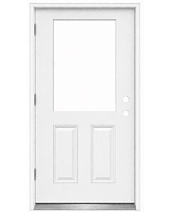 MDW 36" x 80" Steel Exterior Door – Left Hand Outswing – 4 5/8" Composite Frame – 23" x 37" Cut-Out