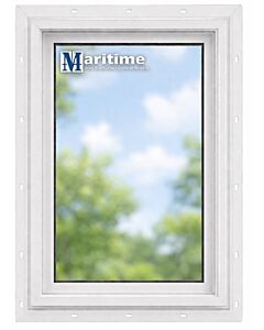 Maritime Door & Window 24" x 36" White Casement Vinyl Window - Left Hinge (Outside View)