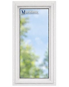 Maritime Door & Window 24" x 48" White Casement Vinyl Window - Left Hinge (Outside View)