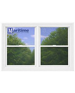 Maritime Door & Window 60" x 54" White Mulled Single Hung Window (2 Unit)