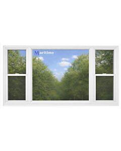 Maritime Door & Window 95" x 60" White Quarter-Half-Quarter Single Hung Window
