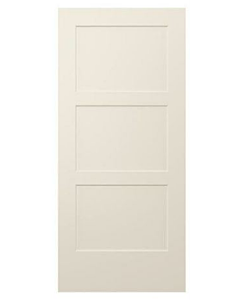 30" Birkdale 3-Panel Smooth Interior Door Slab – Primed White