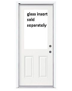 Steel Door 36" Left Hand Inswing Vinyl Clad, 4-5/8" Frame with 23X37 Cutout