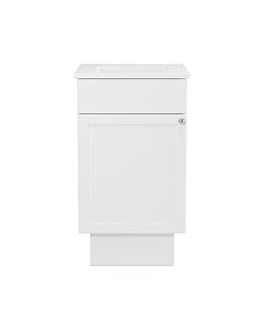 Presenza 18" White Shaker Bathroom Vanity with Ceramic Top – Single Hole – Pre-Assembled