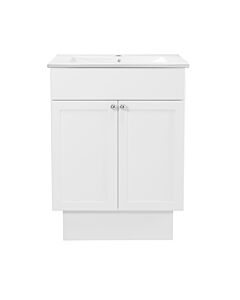 Presenza 24" White Shaker Bathroom Vanity with Ceramic Top – Single Hole – Pre-Assembled