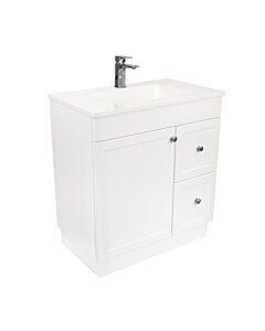 Presenza 30" White Shaker Bathroom Vanity with Ceramic Top – Single Hole – Pre-Assembled