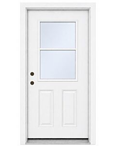 MDW 36" x 80" Steel Exterior Door – Right Hand Inswing – 6 5/8" Composite Frame – Half Lite Vented