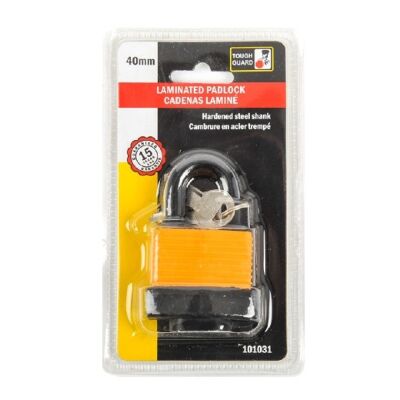 Padlock Laminated 40mm with Plastic Cover Plate