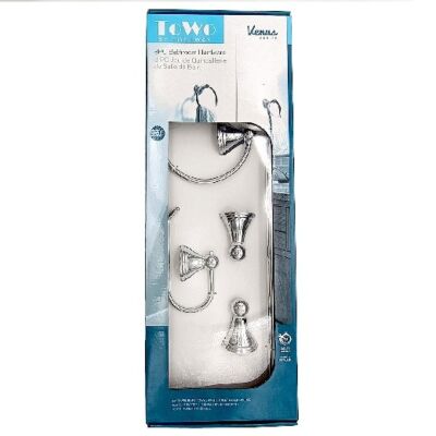 3PC Venus Bathroom Hardware Set Wall Mount Chrome