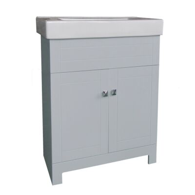 24" X 14" Grey Vanity with Sink