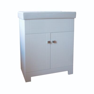 30" X 15-1/2" White Vanity with Sink