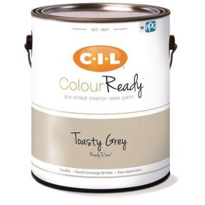 CIL Colour-Ready Interior Eggshell Paint Toasty Grey 3.78G