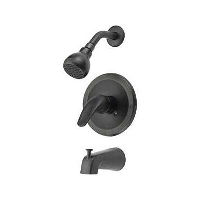 Tub & Shower Faucet Single Handle Venetian Bronze Finish