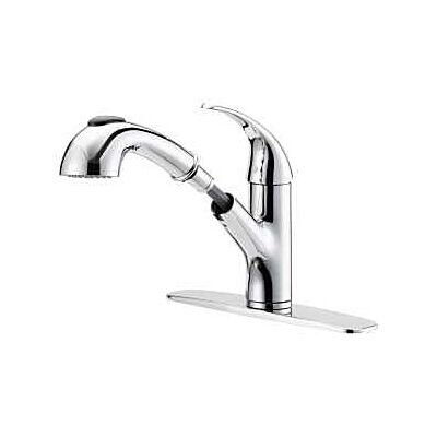 Kitchen Faucet Single Handle Pullout Chrome Finish