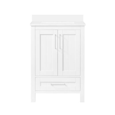 Ove Decors Kansas 24" Pure White Vanity - With White Top & Sink