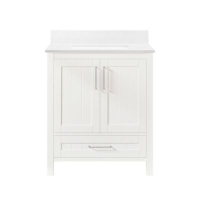 Ove Decors Kansas 30" Pure White Vanity - With White Top & Sink
