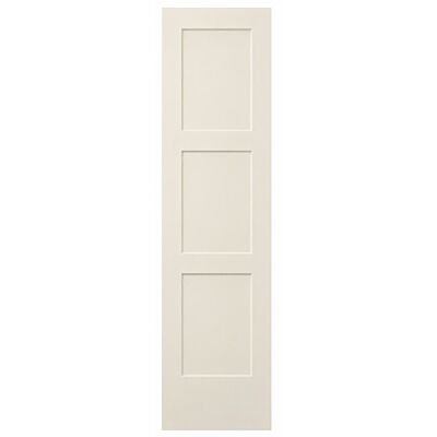 24" Sussex 3-Panel Smooth Interior Door Slab – Primed White