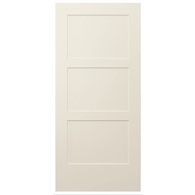 30" Sussex 3-Panel Smooth Interior Door Slab – Primed White