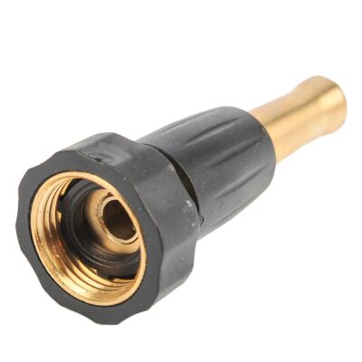 4" Solid Brass Twist End Nozzle with Rubber Grip