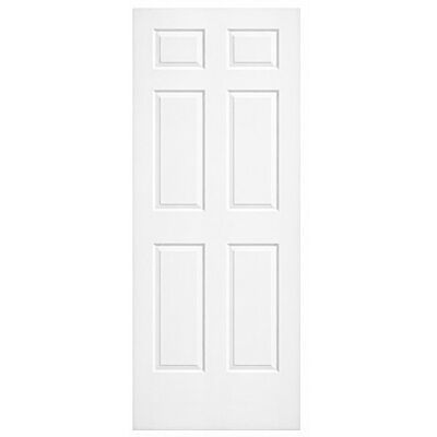32" Colonial 6-Panel Textured Interior Door Slab – Primed White