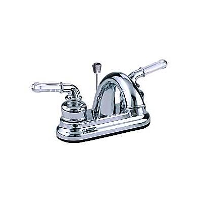Bathroom Faucet 2 Lever Handle Non Metal Chrome Plated Finish