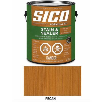 SICO Formula 77 Semi-Transparent Stain & Sealer – Pecan – 3.78 L