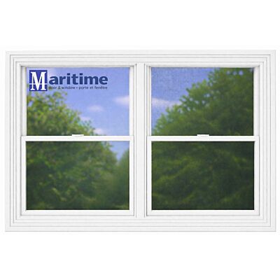 Maritime Door & Window 60" x 54" White Mulled Single Hung Window (2 Unit)