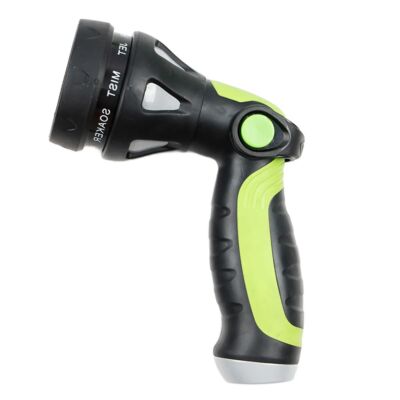 Metal Thumb Trigger Hose Nozzle Sprayer – 8 Pattern – Green/Black
