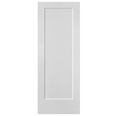 30" Madison 1-Panel Smooth Interior Door Slab – Primed White