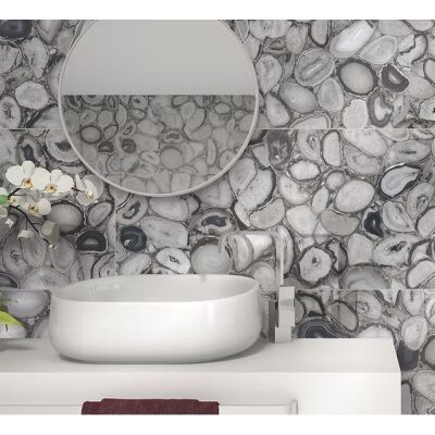 40" x 20" Agata Grey