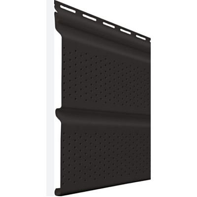 Gentek Oxford D-5 Vinyl Soffit Fully Vented Black 12'