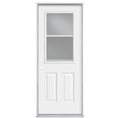Steel Door 32" Right Hand Inswing Vinyl Clad, 4-5/8" Frame with Venting Insert