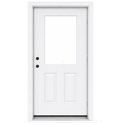 MDW 36" x 80" Steel Exterior Door – Right Hand Inswing – 6 5/8" Composite Frame – 23" x 37" Cut-Out