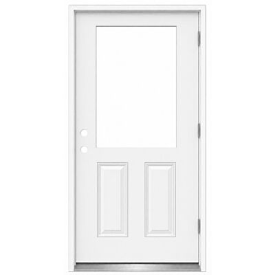 MDW 32" x 80" Steel Exterior Door – Right Hand Outswing – 4 5/8" Composite Frame – 23" x 37" Cut-Out