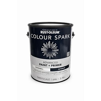 Rust-Oleum Colour Spark Interior Paint + Primer ï¿½ Greyscale (Eggshell) 3.78L