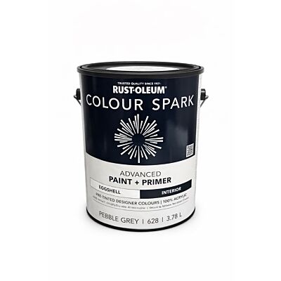Rust-Oleum Colour Spark Interior Paint + Primer ï¿½ Pebble Grey (Eggshell) 3.78L