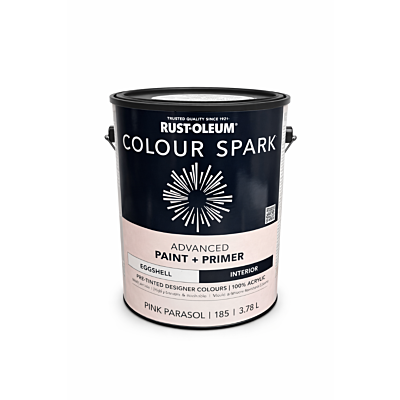 Rust-Oleum Colour Spark Interior Paint + Primer ï¿½ Pink Parasol (Eggshell) 3.78L